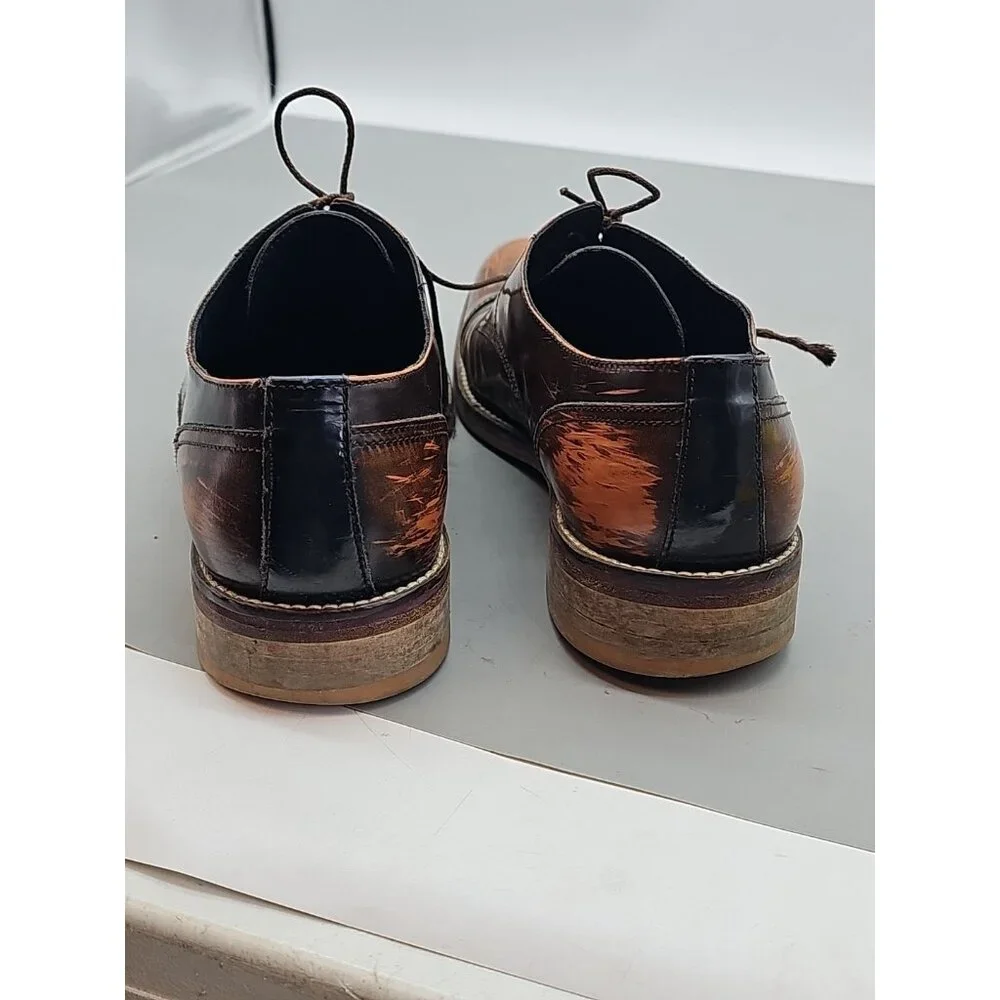 Johnston & Murphy Vintage Cap Toe Derby Handmade Italian Calf Skin‎ Leather 10M